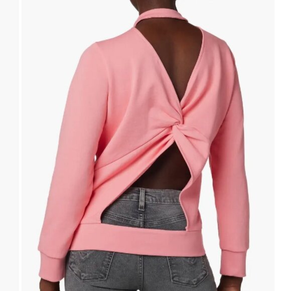 Knotted Cutout Back Cotton Sweatshirt Hudson Jeans NWT Size Medium - Picture 2 of 8